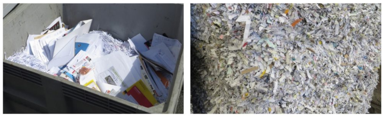 Figure 2. Examples of paper for recycling from offices.