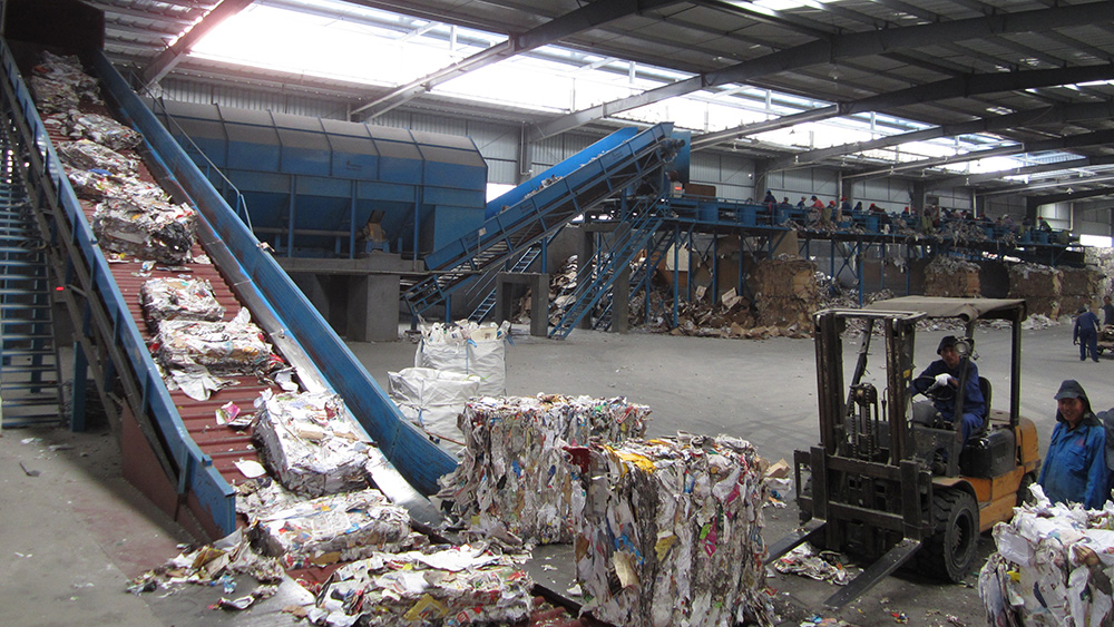 Figure 1. Modern automatic sorting plant for paper for recycling.